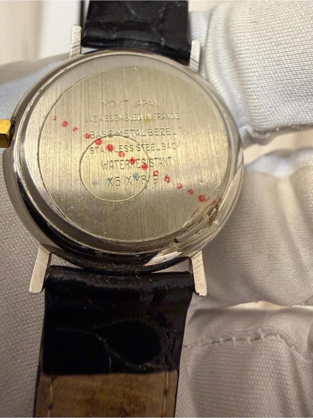 Vintage JAZ Paris Two-Tone Unisex Watch X5 XM8/6 Round Roman Date 31mm-33mm